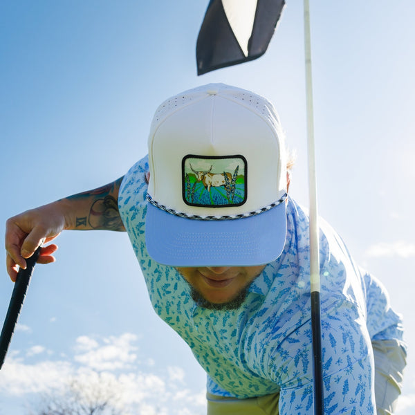 Hill Country Hat White - Rooster Bus