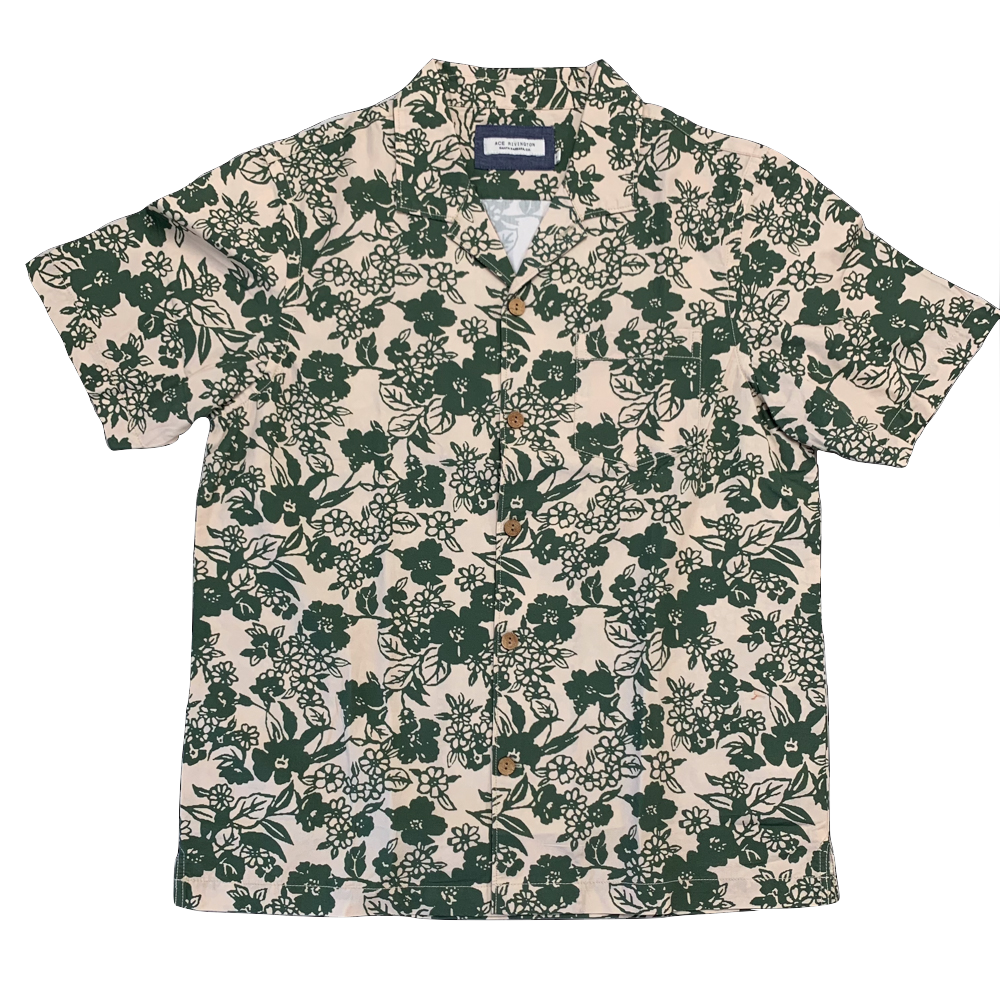 ace-rivington-warehouse Camp Shirt - Short Sleeve - Natural Map Small