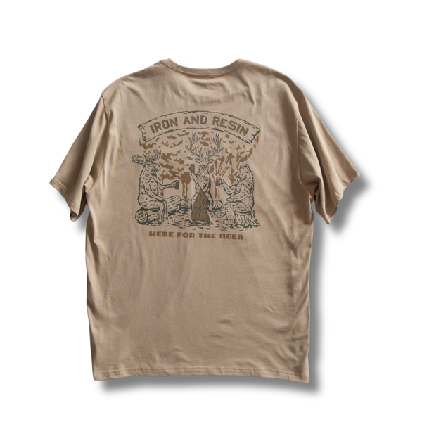 Here For The Beer Pocket Tee - Rooster 