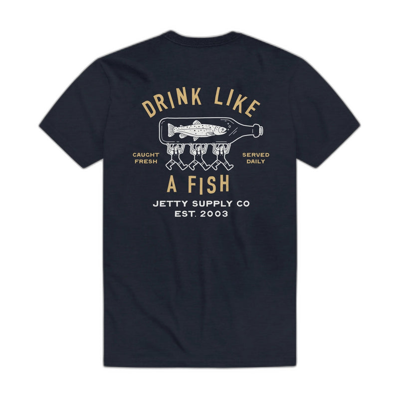 Bottle Service Tee – Navy