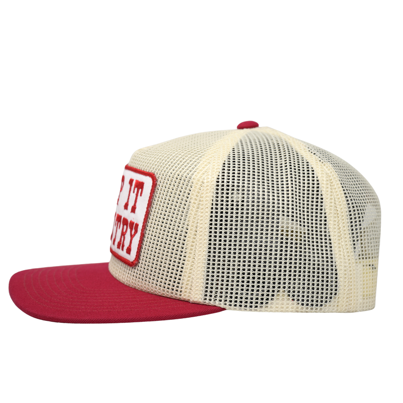 Keep It Country Snapback Cream/ Red - Rooster 