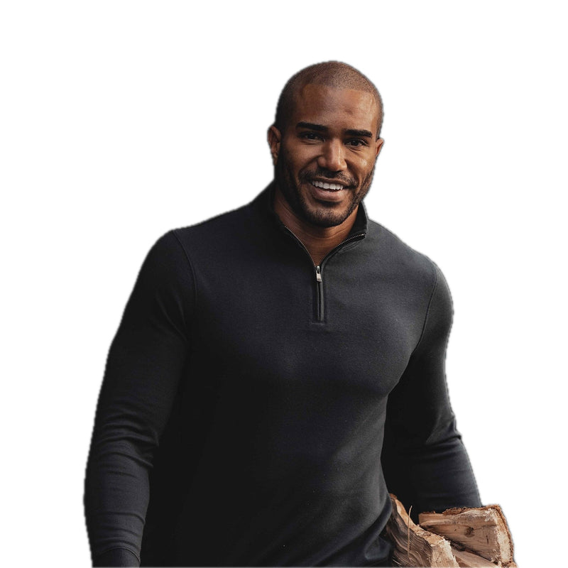 Puremeso Weekend Quarter Zip Black - Rooster Bus