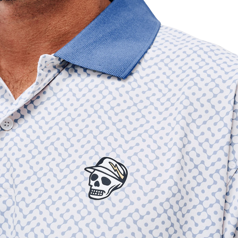 Labyrinth Polo – White/ Marine Layer