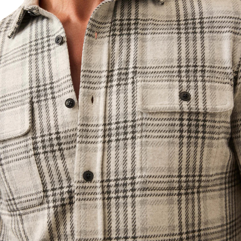 Legend Sweater Shirt – Charcoal Cream Plaid