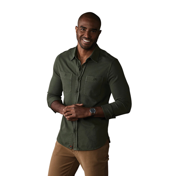 Lennox Jersey Button Up - Rooster 