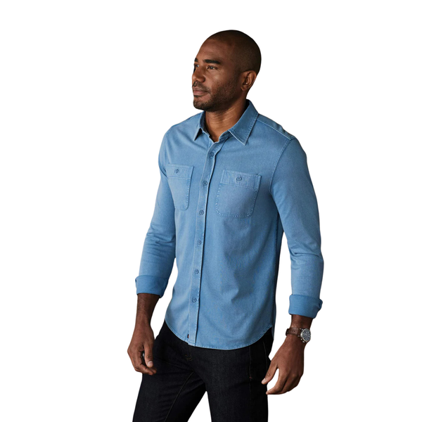 Lennox Jersey Button Up - Rooster 