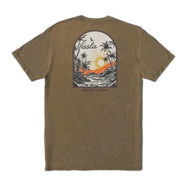 Sunset Shadows Cosmic Wash Ss Tee - Rooster 