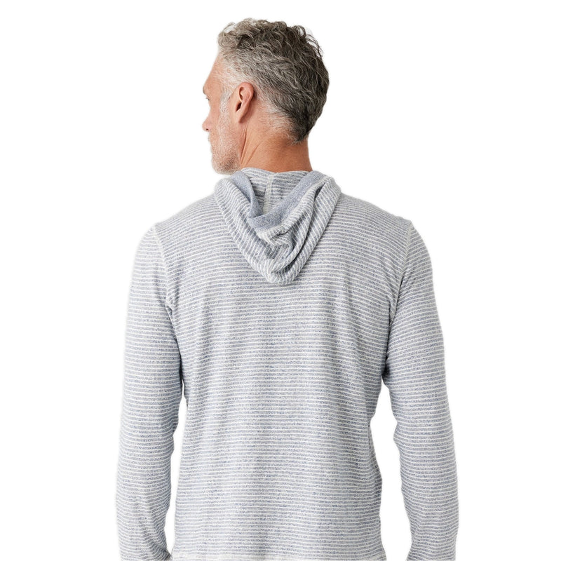 Sunwashed Slub Hoodie Clear Rivers Stripe - Rooster Bus
