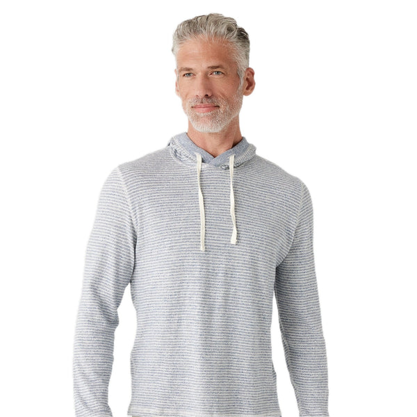 Sunwashed Slub Hoodie Clear Rivers Stripe - Rooster Bus