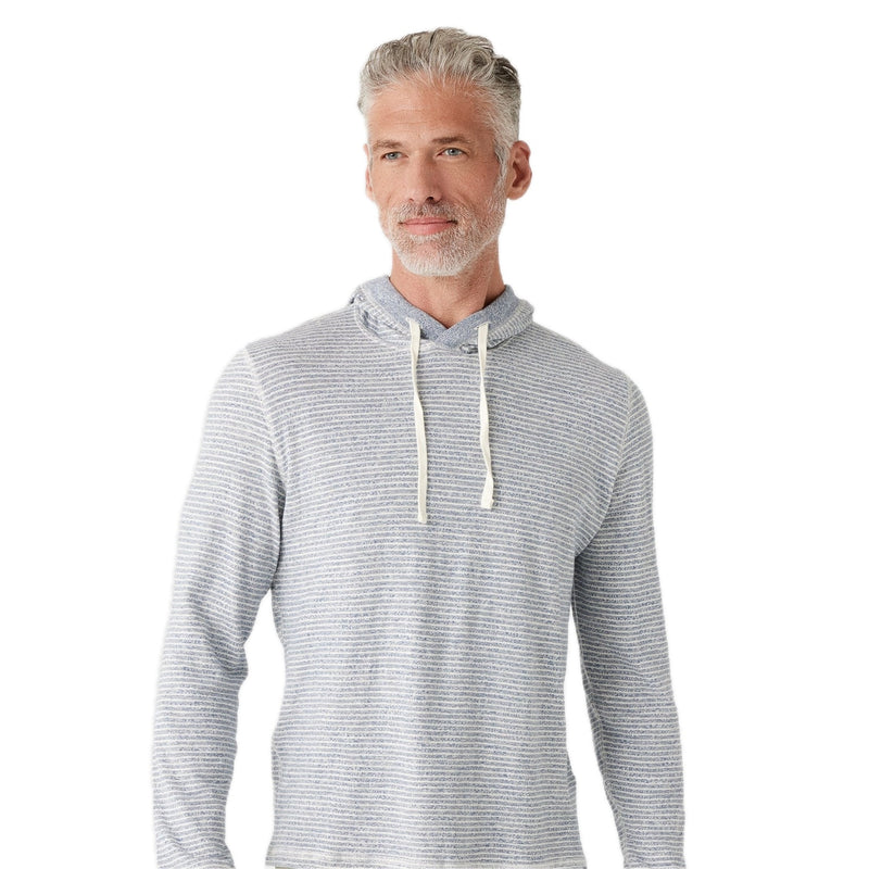 Sunwashed Slub Hoodie Clear Rivers Stripe - Rooster Bus