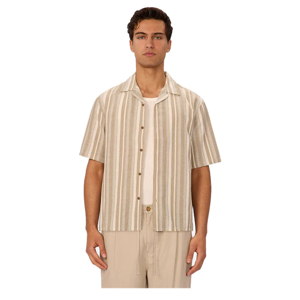 The Textured Livorno S/S Shirt - Rooster 