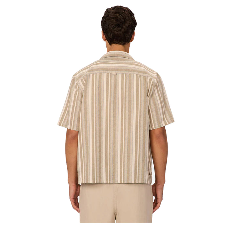 The Textured Livorno S/S Shirt – OLIVE NAVY