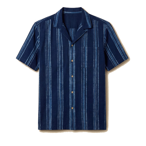 Ss Indigo Camp Shirt - Rooster 