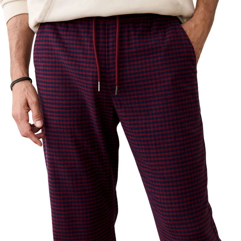 Chalet Lounge Pant – Maroon/ Navy Gingham
