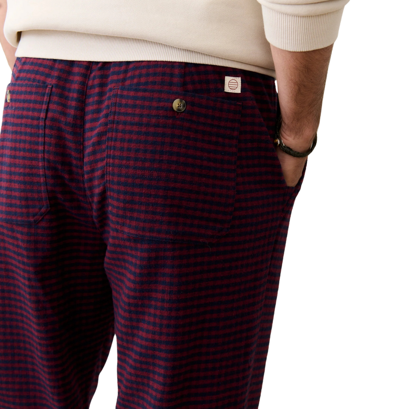 Chalet Lounge Pant – Maroon/ Navy Gingham