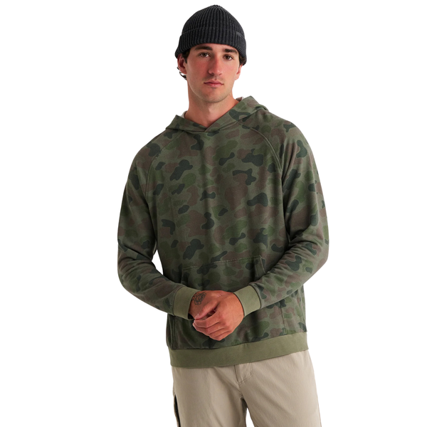 Bamboo Lightweight Fleece Hoodie - Vintage Camo Oil Green - Rooster 