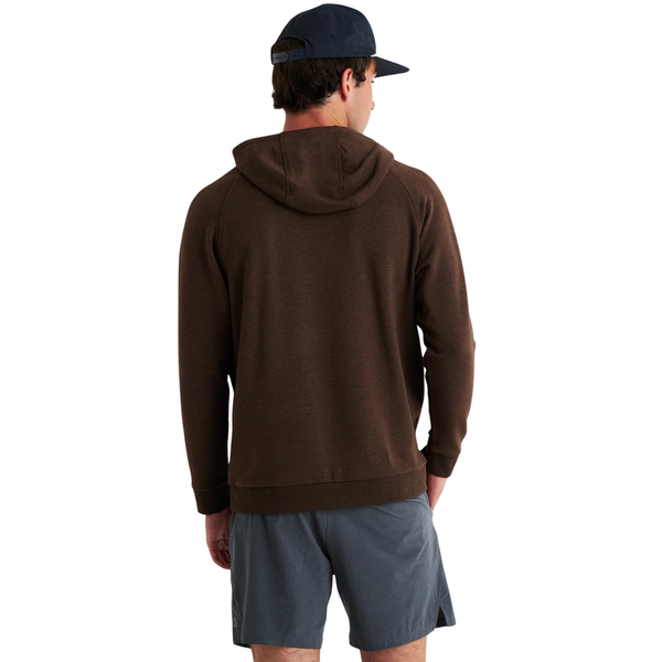 Bamboo Lightweight Fleece Hoodie - Heather Dark Brown - Rooster 