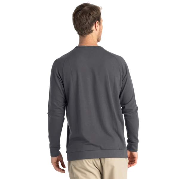 Bamboo Lightweight Fleece Crew - Black Sand - Rooster 