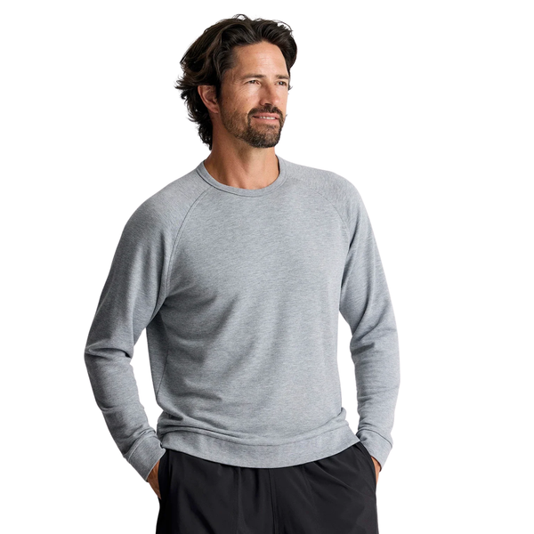 Bamboo Lightweight Fleece Crew - Heather Grey - Rooster 