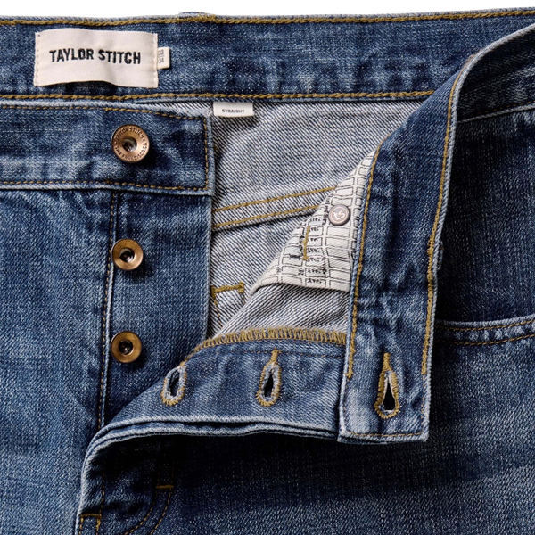 The Straight Jean - Mid Wash Organic Selvedge - Rooster 
