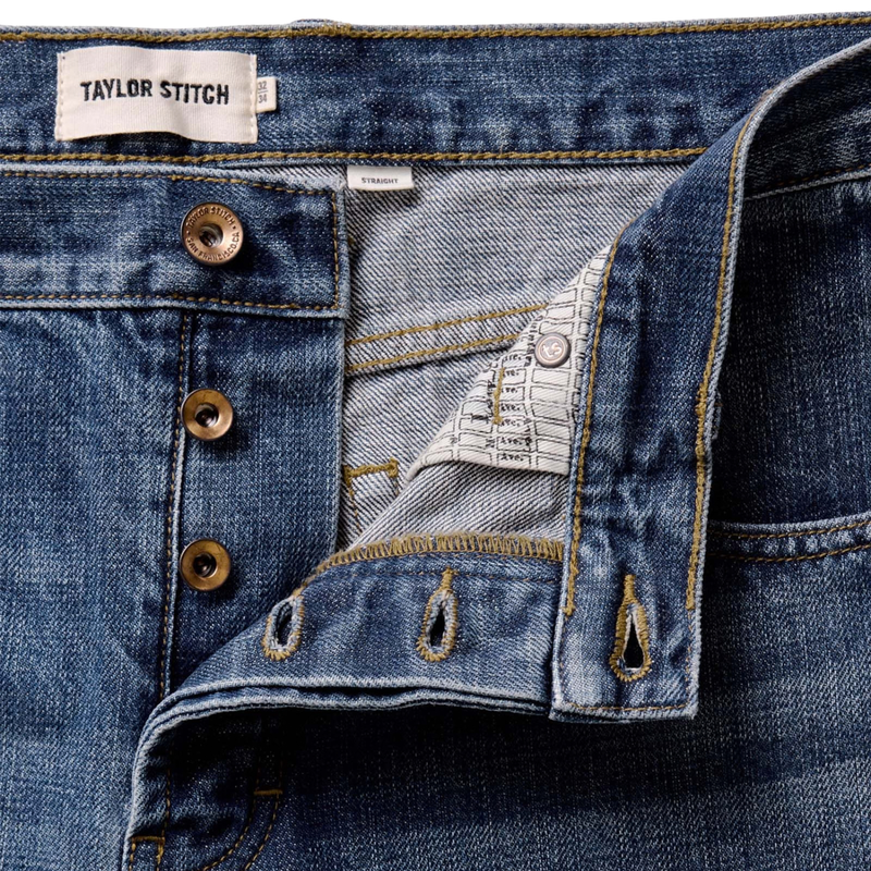 The Straight Jean - Mid Wash Organic Selvedge - Rooster 