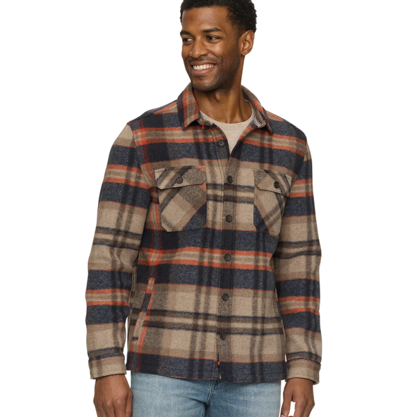 Midland Brushed Plaid Shirt Jacket - Rooster 