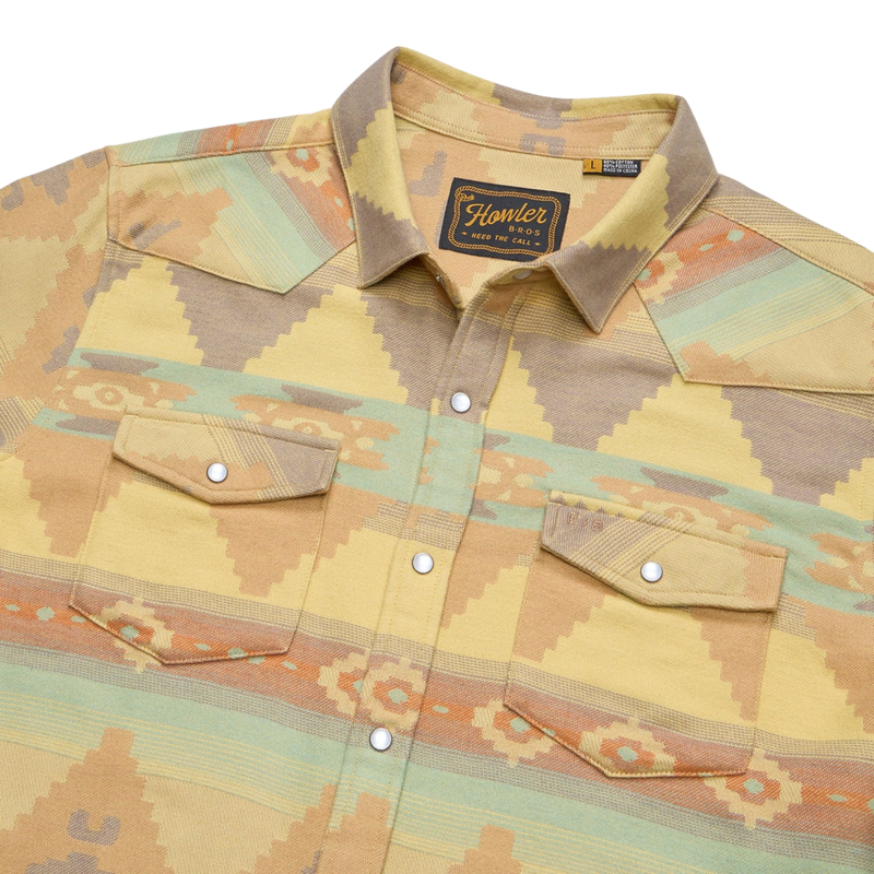 Sheridan Flannel – Mitla Motifs : Old Gold
