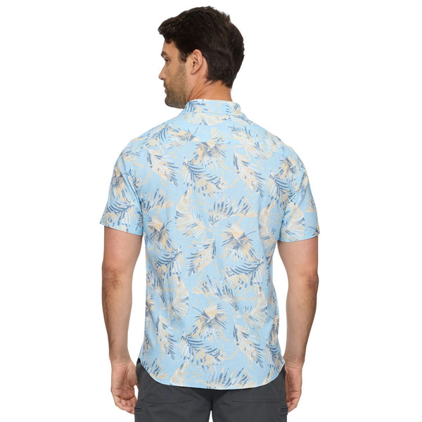 Munford SS Palm Print Shirt - Rooster 