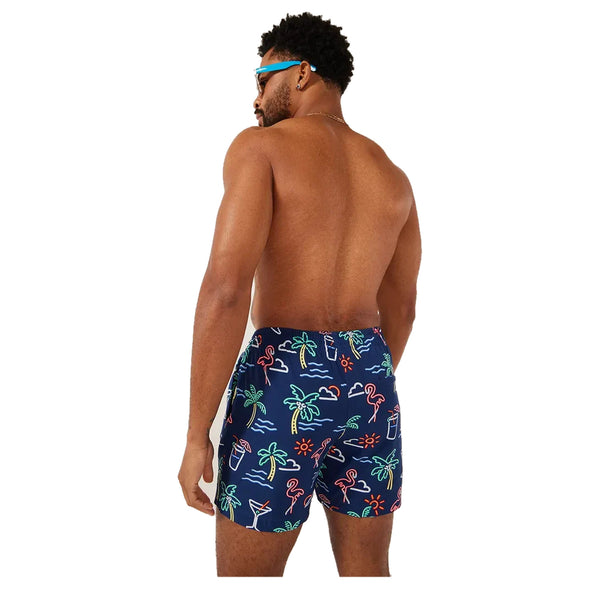 The Neon Lights 5.5" (Lined Classic Swim Trunk) - Rooster 