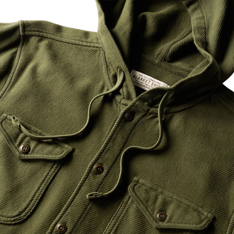 The Hooded Blanket Shirt – Black Olive