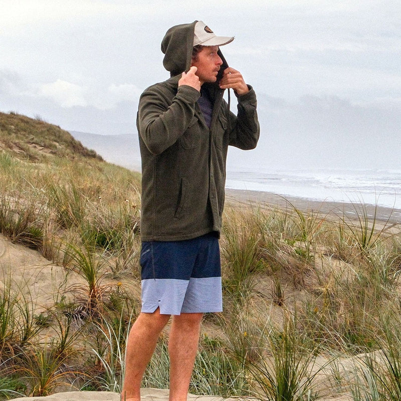 The Hooded Blanket Shirt – Black Olive