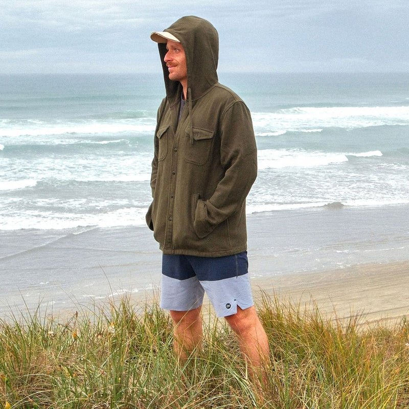 The Hooded Blanket Shirt – Black Olive