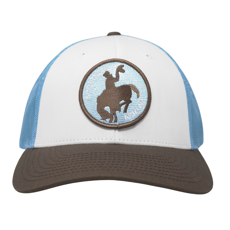 Old Town Cowboy White/ Brown/ Blue - Rooster 