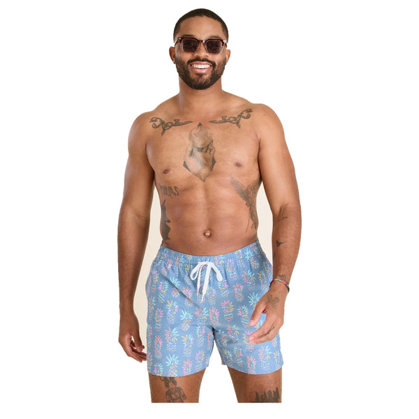 The Pineapple Sketches 5.5" (Classic Lined Swim Trunk) - Rooster 