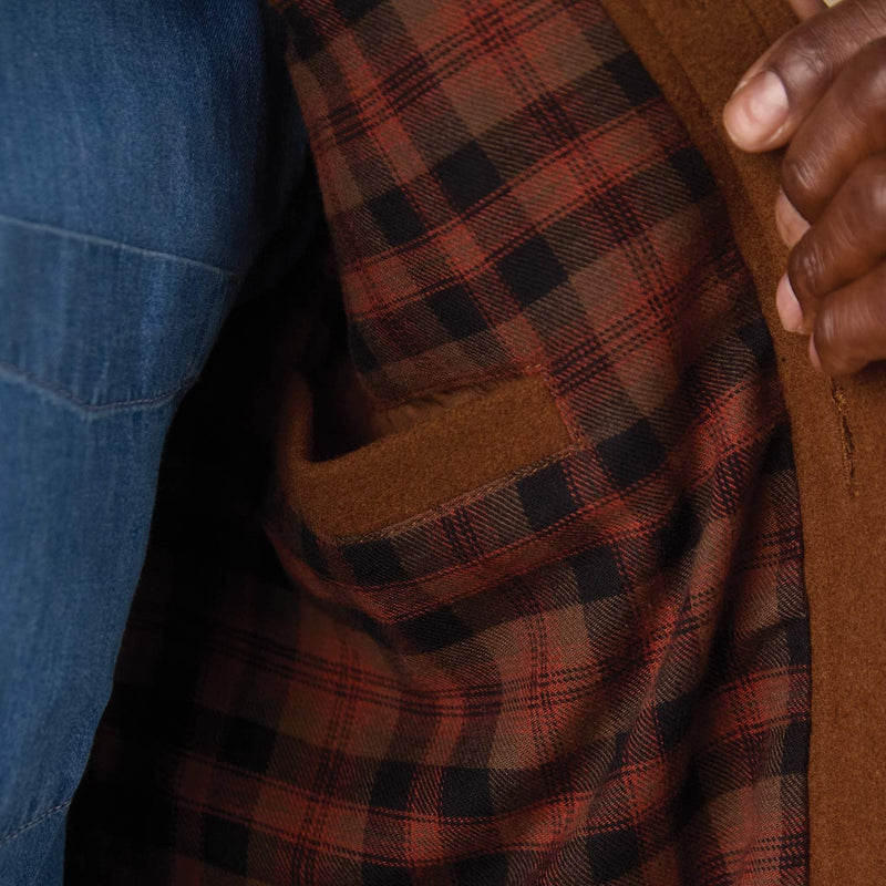Brightside Flannel Lined Workwear Jacket Russet - Rooster Bus