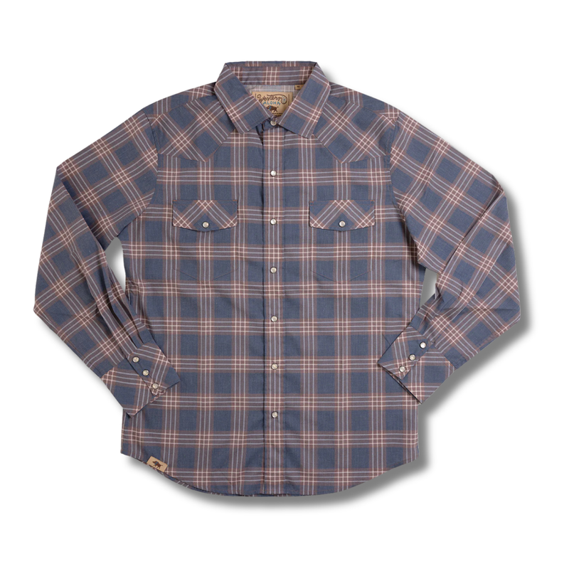 Palaka Nui Long Sleeve Shirt – Navy Brown