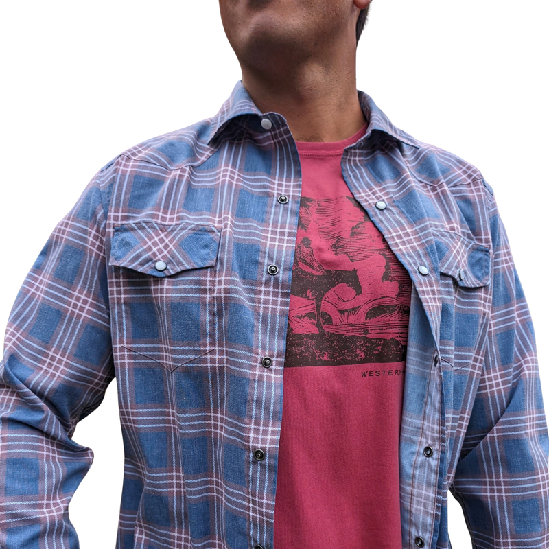 Palaka Nui Long Sleeve Shirt – Navy Brown