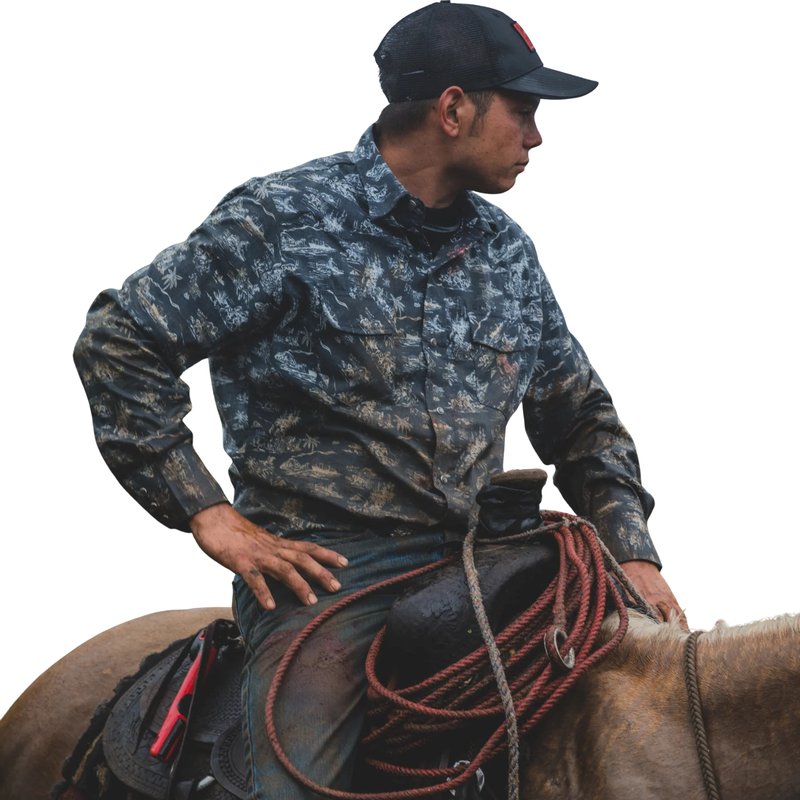 Paniolo Long Sleeve Shirt – Black