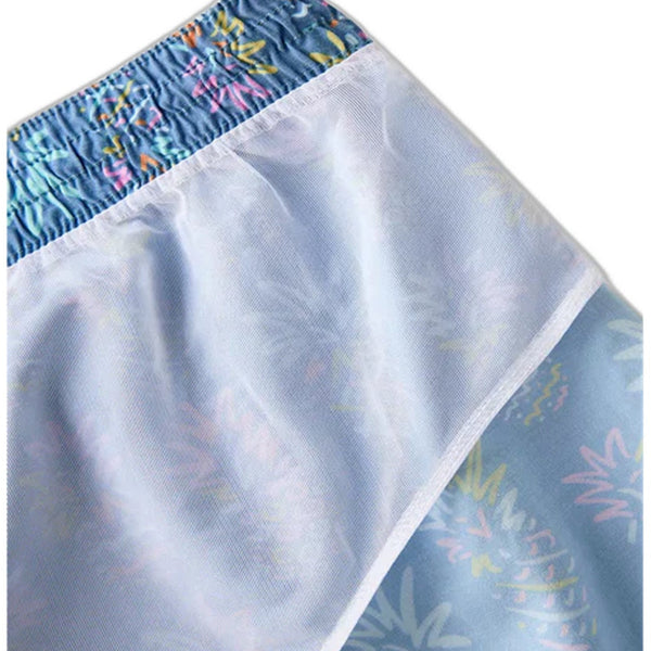 The Pineapple Sketches 5.5" (Classic Lined Swim Trunk) - Rooster 