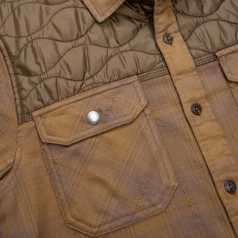 Quintana Quilted Flannel – Big Barrett Plaid : Swamp