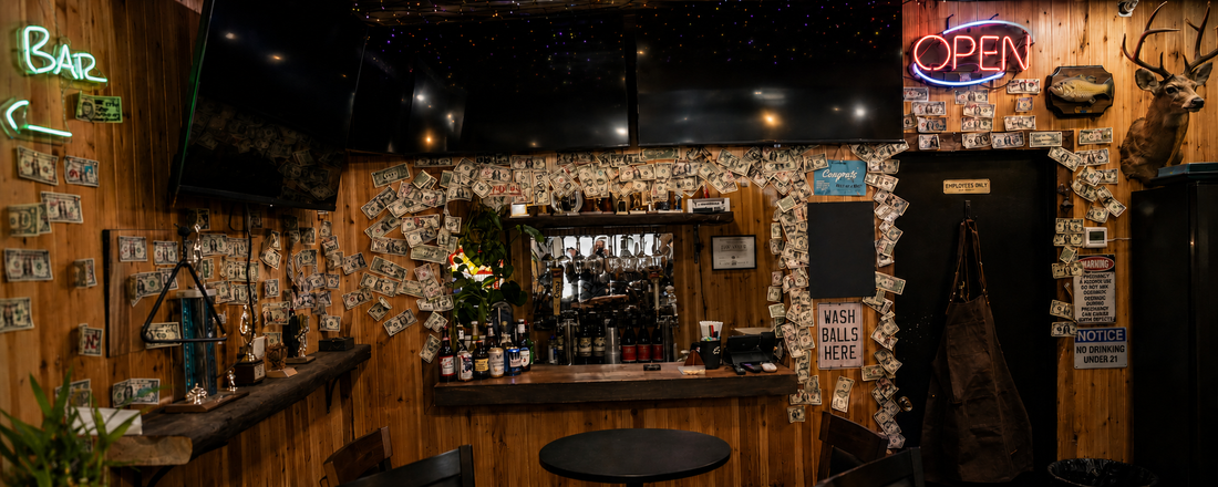 The Roost bar inside the Rooster Bus Scottsdale men's store