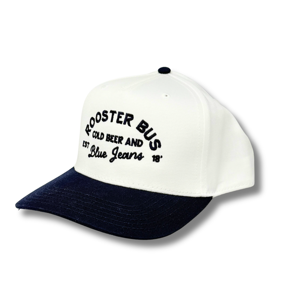 Cold Beer and Blue Jeans Rooster Bus Hat - Rooster 