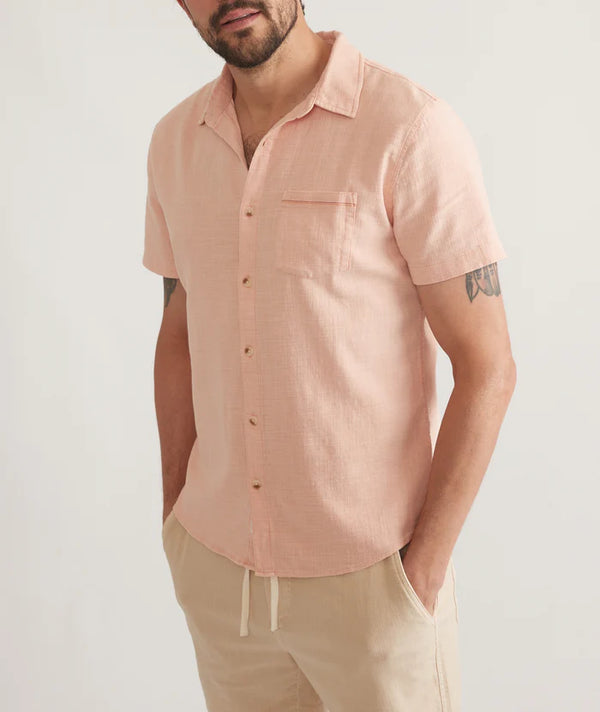 Stretch Selvage Short Sleeve Shirt - Rooster 