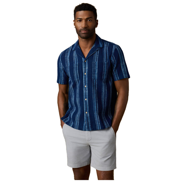 Ss Indigo Camp Shirt - Rooster 