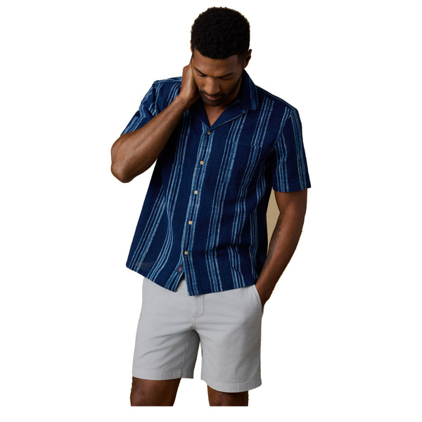Ss Indigo Camp Shirt - Rooster 