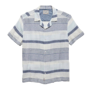 Lakesite SS Textured Stripe Shirt - Rooster 