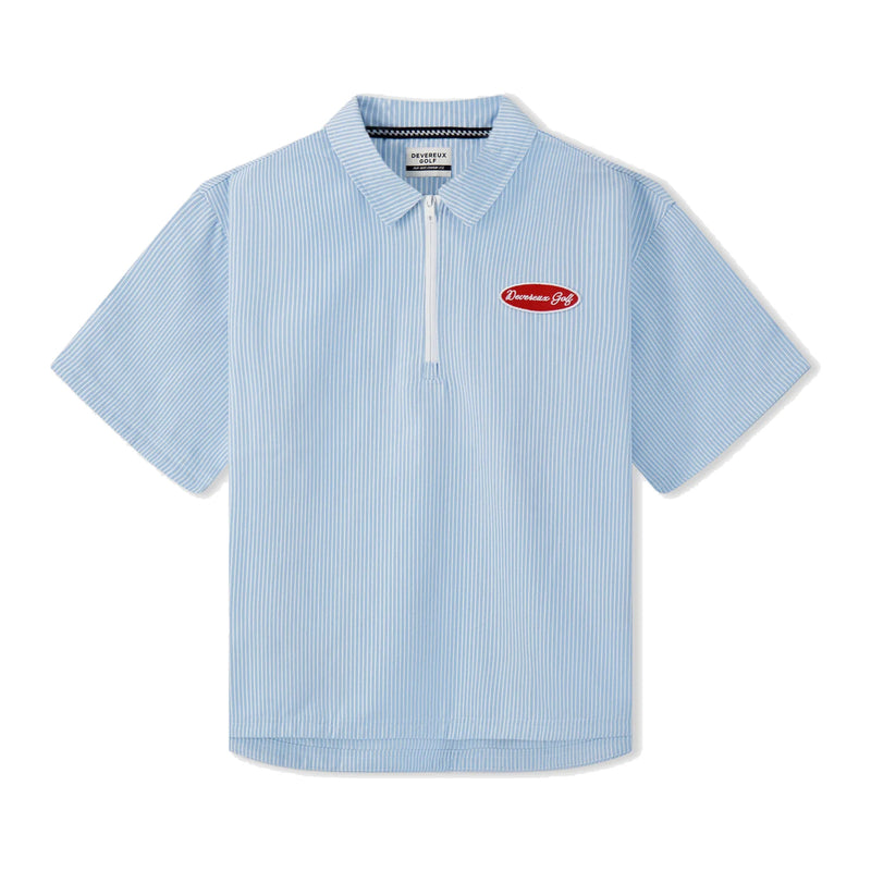 Mechanic Short Sleeve Quarter Zip – Marine Layer Pinstripe