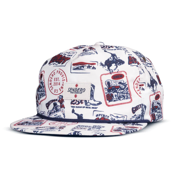 Post Card Print Hat - Rooster 