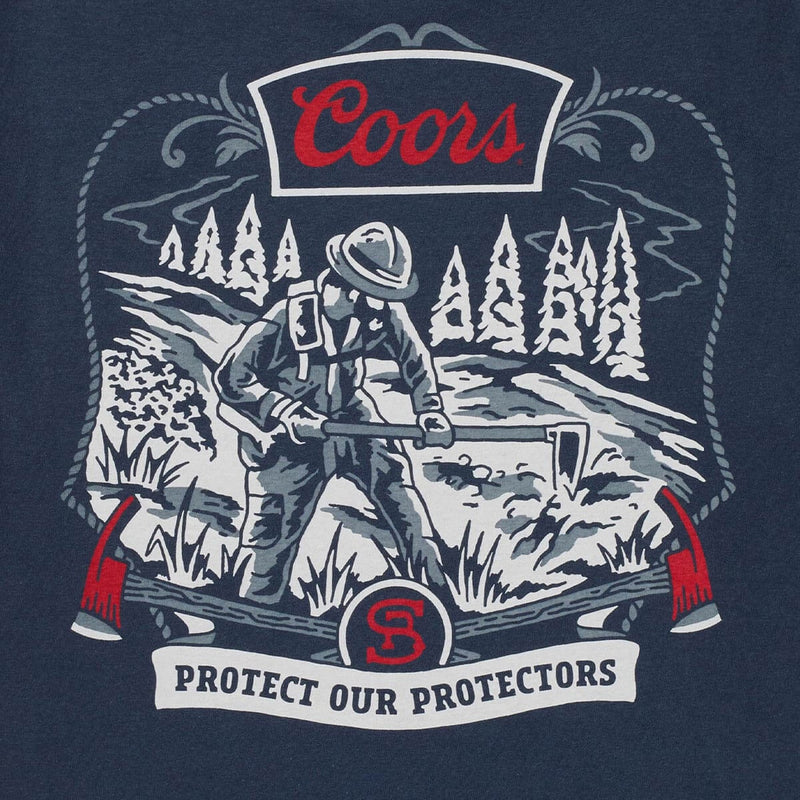 Forest Line Tee Navy - Rooster Bus