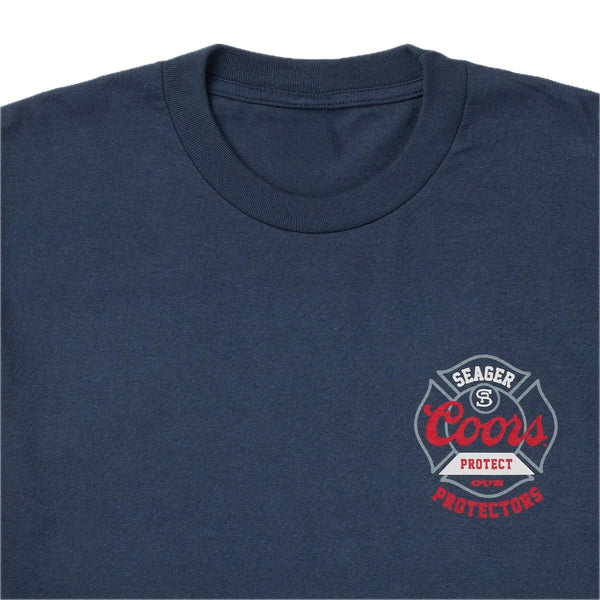 Forest Line Tee Navy - Rooster Bus